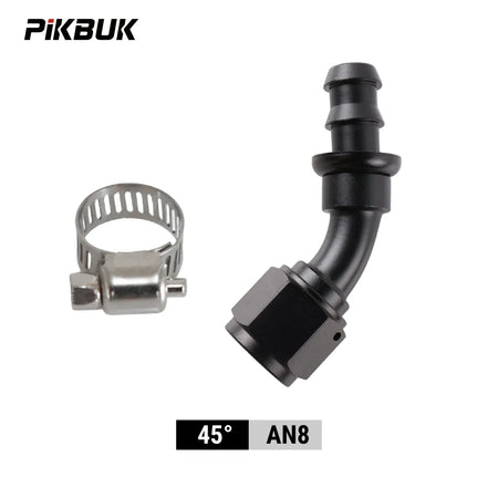 PIKBUK Universal AN4 6 8 10 12 Push-on Hose End Fittings Fuel Oil Cooler Hose Fitting 180 Degree Reusable Connection Adapter by InterCyprus Trading Ltd