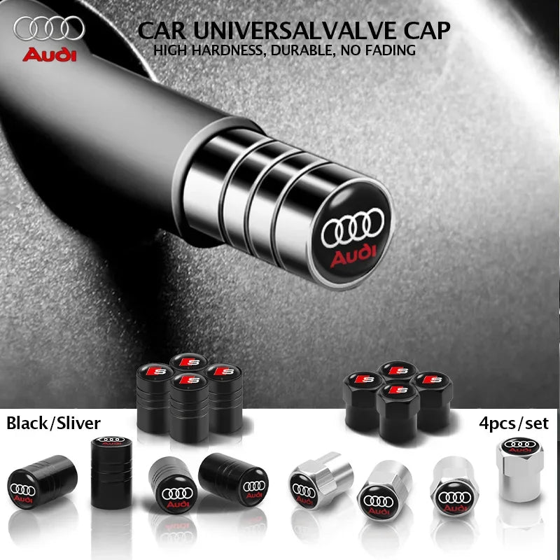 Audi S Line Tire Valve Caps 4Pcs &ndash; Easy Bolt In Fit