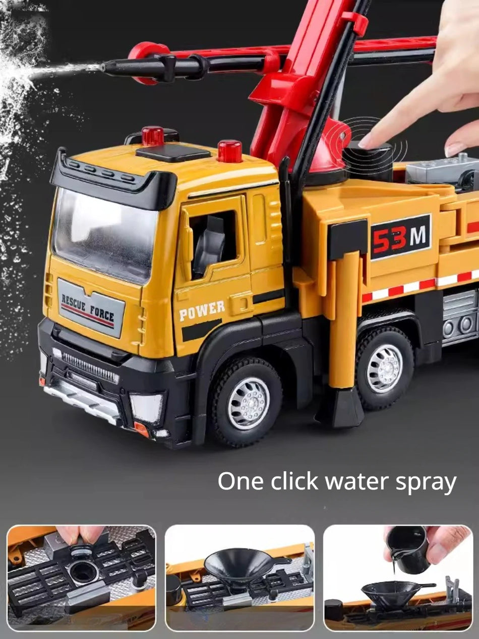 Jucărie Camion cu Pompa de Beton Alloy Diecast pentru MINI AUTO 8602B