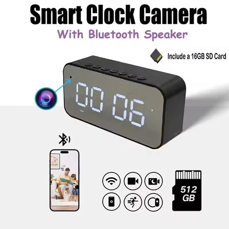 Wiwacam B9 Desk Alarm Clock &ndash; 4K HD WiFi Video Recording Default Title