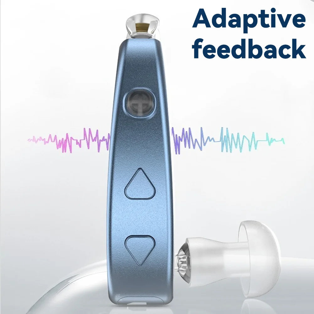BTE Deaf Hearing Aids &ndash; Rechargeable Wireless Sound Amplifier