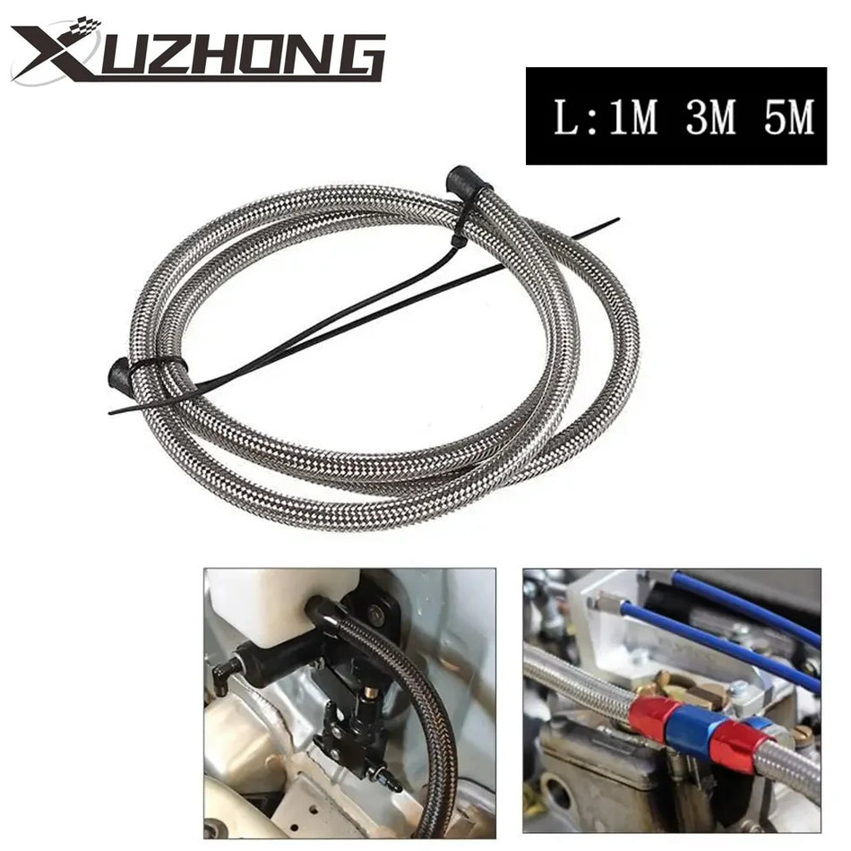 Tuyau de course tressé en acier inoxydable AN4-AN12 PTFE pour refroidisseur d'huile et ligne de carburant