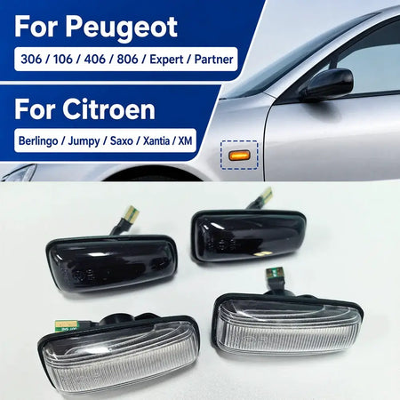 Dynamic LED Turn Signal Side Markers for Peugeot Citroen Berlingo by InterCyprus Trading Ltd