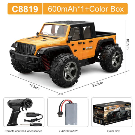 1 Of 20 Full-Scale RC Car 4WD Off-Road Crawler &ndash; LED Lights Orange