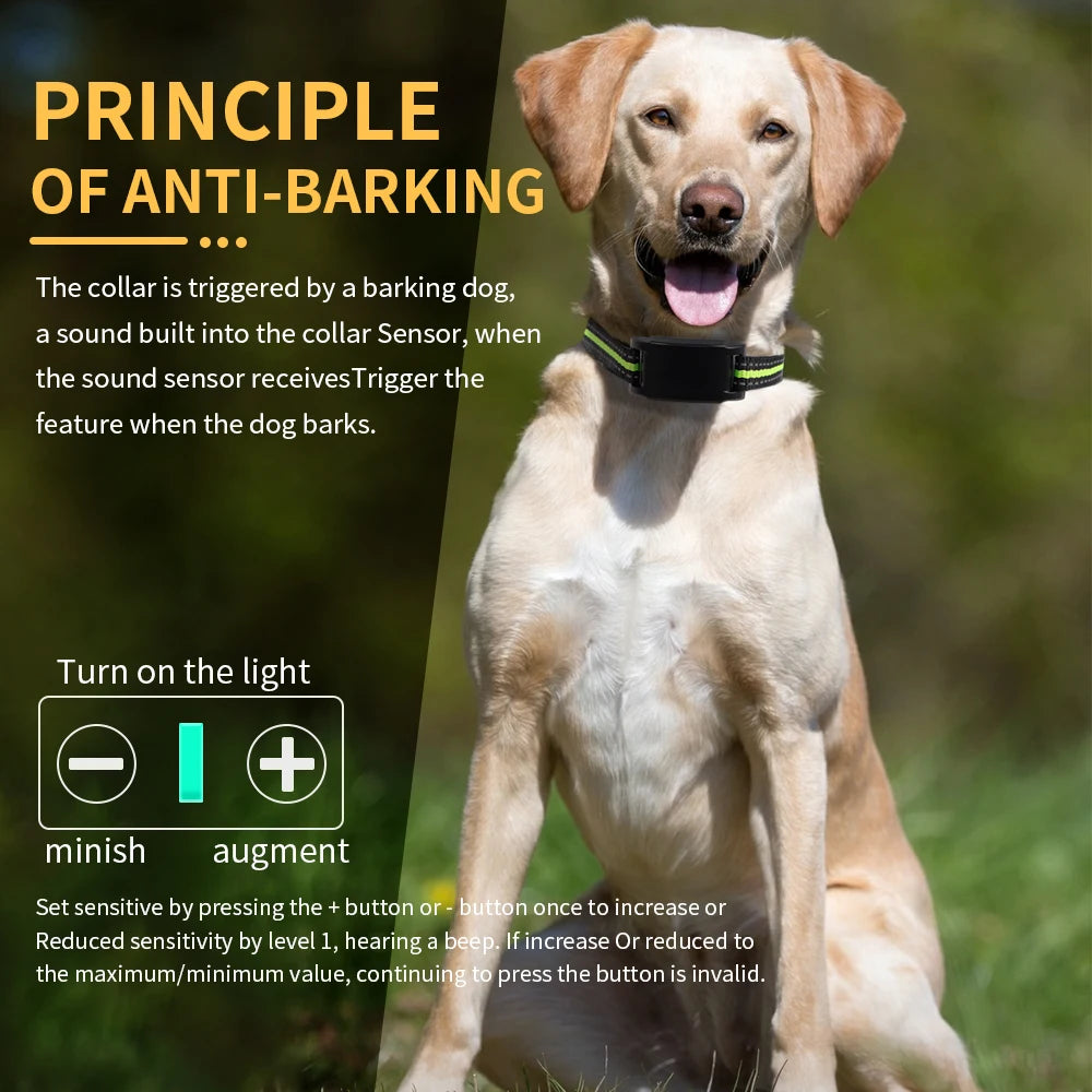 Electric Anti Bark Collar - USB Rechargeable Beep and Shock