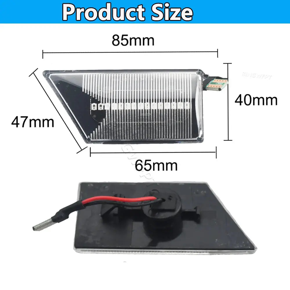Sequential Flashing LED Turn Signal Side Marker Light Dynamic Blinker 93192381 93192382 For Opel Vectra C Signum 2003-2008 by InterCyprus Trading Ltd