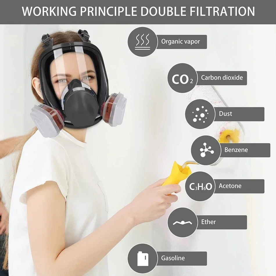 6800 Gas Mask &ndash; Anti-Fog Full Face Protection