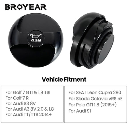 Billet Aluminum Oil Filler Cap for VW Golf MK7 GTI R Audi S3 S1 by InterCyprus Trading Ltd