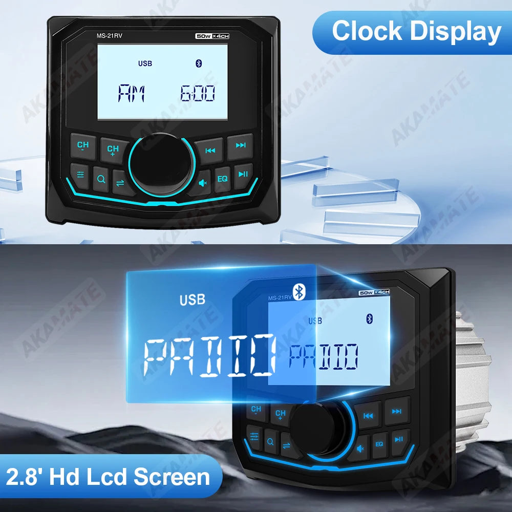 MS-21RV-1 &ndash; Bluetooth IPX5 Waterproof Marine Stereo