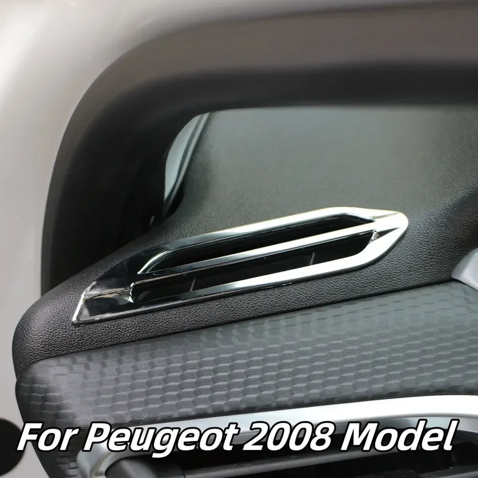 Peugeot 2008 Voorste AC-uitlaatventilatieroosterset ABS Zilveren Afwerking