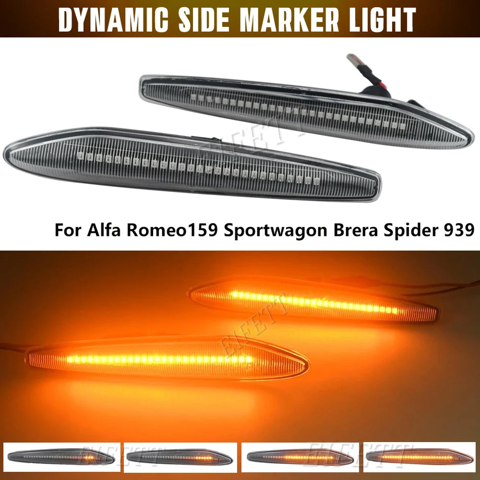 Feux de position clignotants dynamiques LED pour Alfa Romeo 159 939 Brera