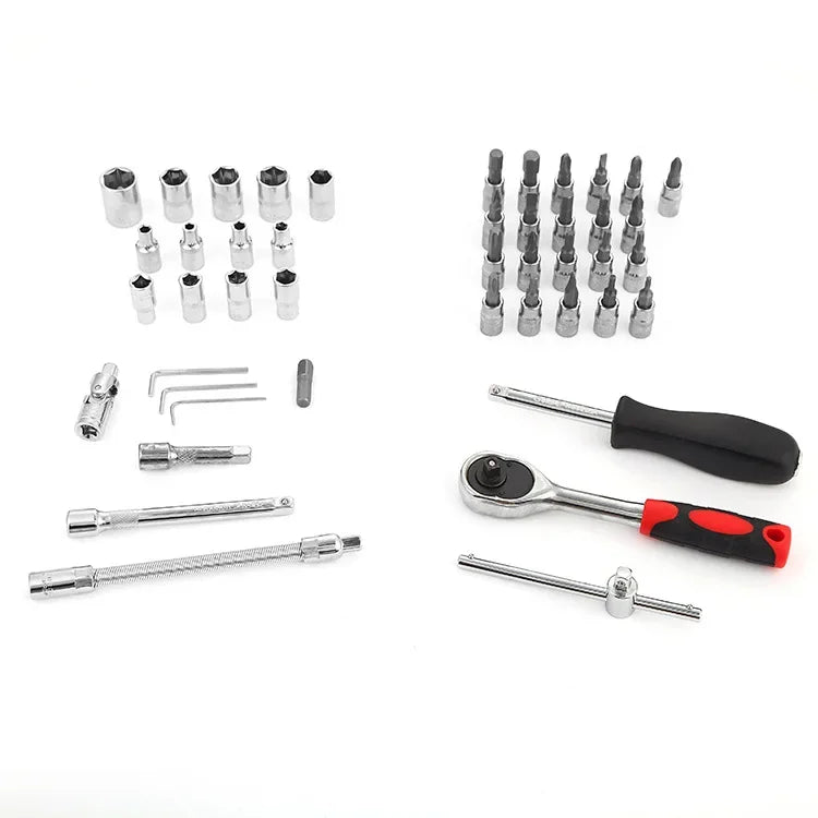 46-Piece Auto Repair Tool Set Socket Wrench Kit &ndash; All-In-One