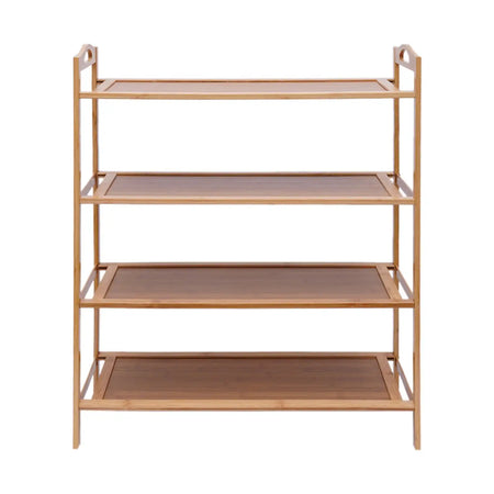Bamboo 4-Tier Shoe Rack &ndash; Large Capacity Open Design United States