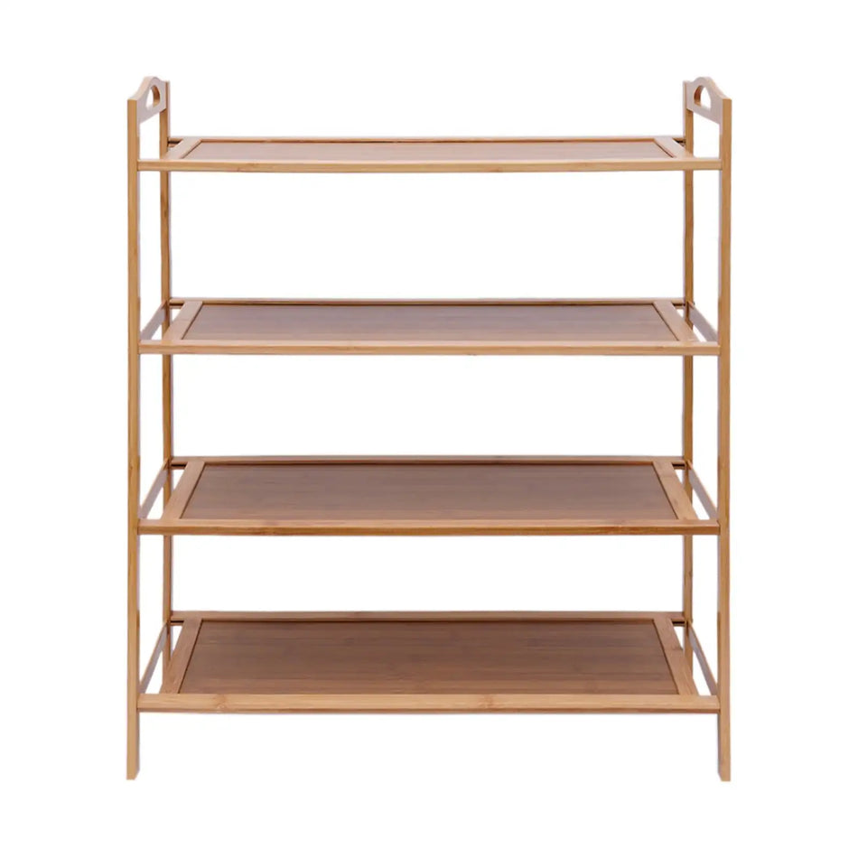 Bamboo 4-Tier Shoe Rack &ndash; Large Capacity Open Design United States