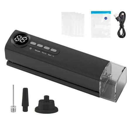 Mini Vacuum Sealer Rechargeable Portable &ndash; LED Display black