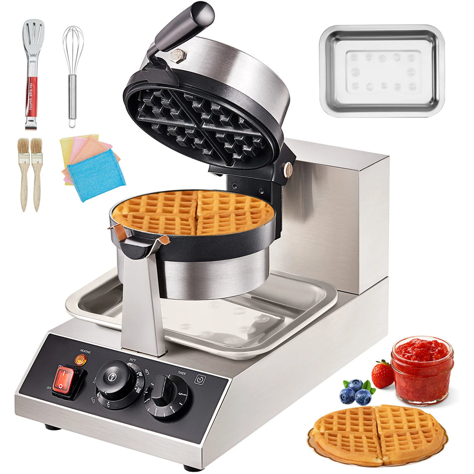 Elektrische RVS Wafelmaker Antiaanbak