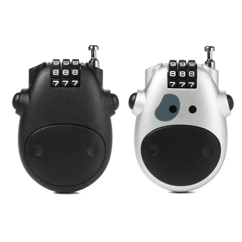 Κλειδαριά κράνους με τηλεσκοπικό ατσάλινο καλώδιο και τροχό κωδικού