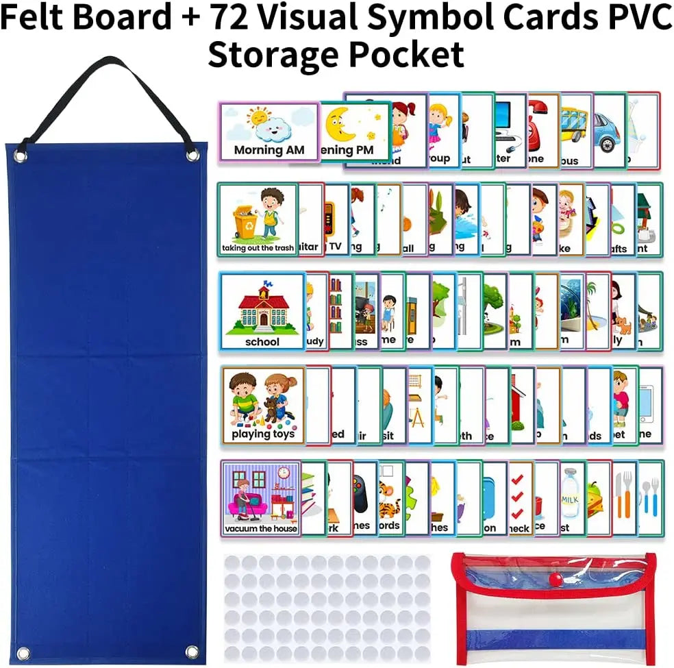 Montessori Visual Daily Schedule Chart for Kids with Autism - 70 Cards Educational Tool