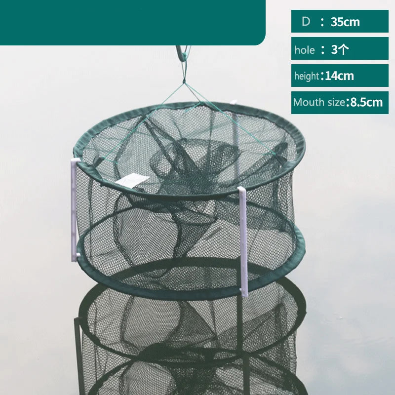 Automatic Fishing Nets - Durable, Portable Shrimp &amp; Crab Trap Cage 35CM 3 / CHINA