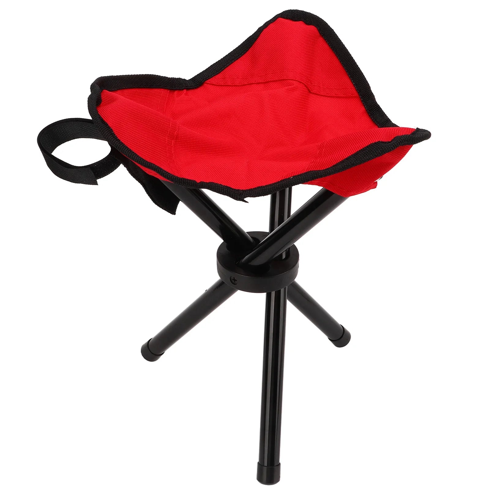 Camping Tripod Stool &ndash; Ultra Lightweight Portable Seat Red / CHINA