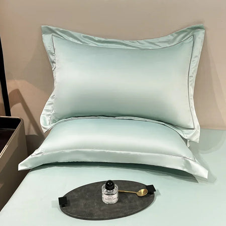 Natural Mulberry Silk Pillowcase Set &ndash; Luxurious Comfort for Restful Sleep Green / 2PC Pillowcase