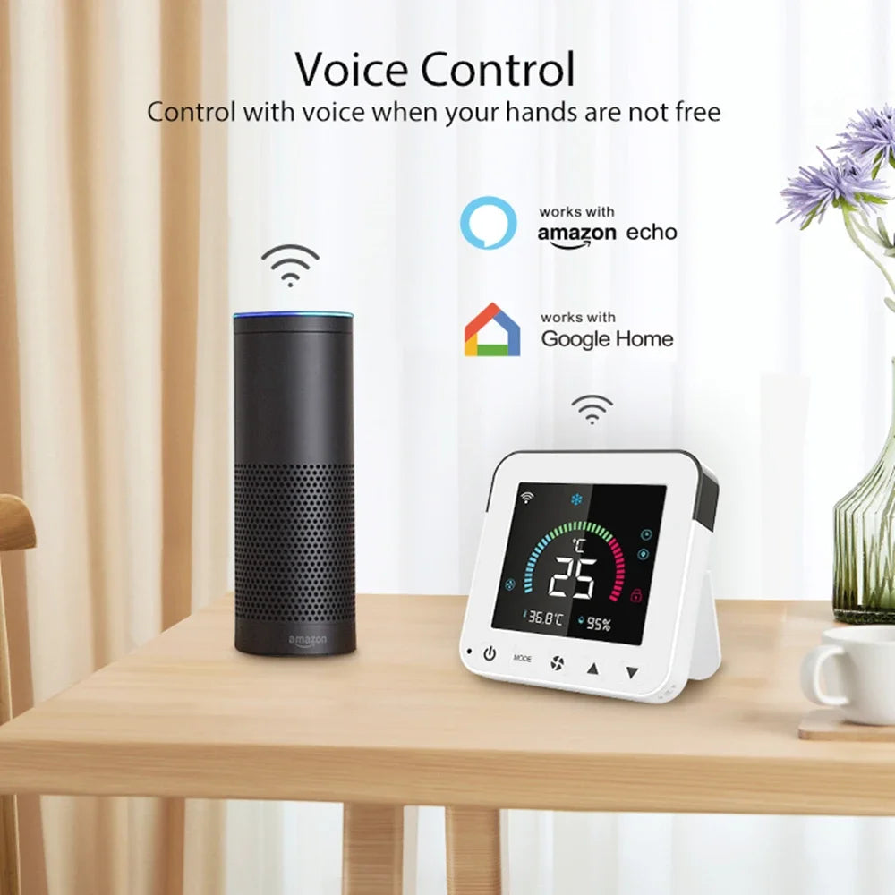 Tuya WiFi Thermostat: Smart IR Controller with LCD, Alexa &amp; Google Home