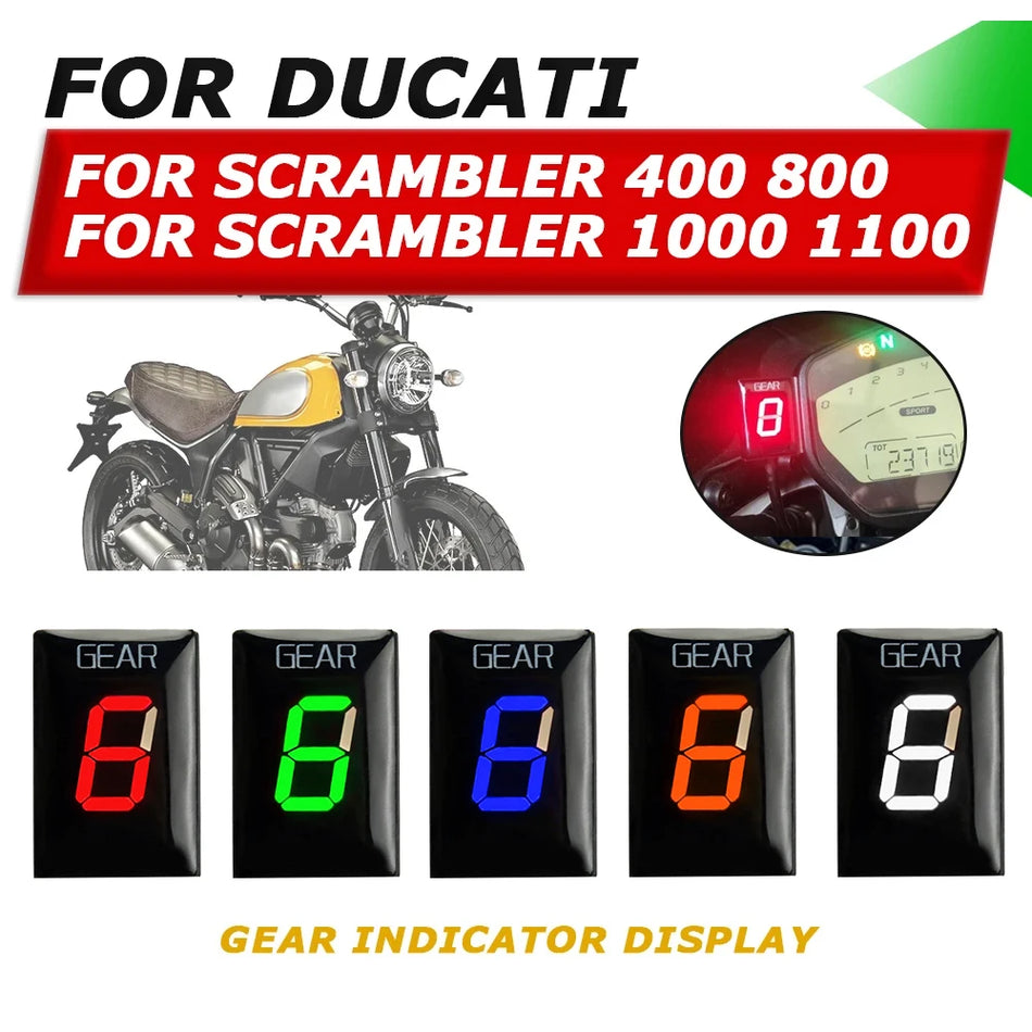 Ducati Scrambler Indikator prestave ECU zaslon za 400, 800, 1000, 1100, Plastika