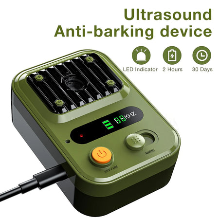 Voice Control Dog Stopper &ndash; Rechargeable Bark Deterrent green