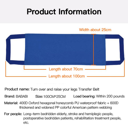 Boxym Transfer Belt &ndash; Comfortable Bedridden Patient Mobility transfer belt 1