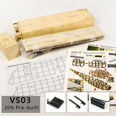Real Hawk Albatross 500mm Wingspan Laser Cut Wood Aircraft Model VS03