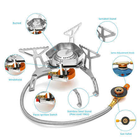 3500W Camping Gas Stove &ndash; Powerful Windproof Cooking Performance
