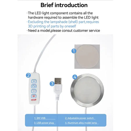 Bambu Lab LED Lamp Kit 001 Hardware For 3D Printing Parts
