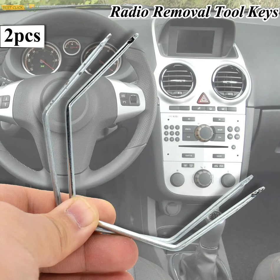 2x For Chevrolet Vectra Opel Corsa Vauxhall Vectra Holden Astra CD Stereo Radio Removal Extractor Key Release Pin Install Tool by InterCyprus Trading Ltd