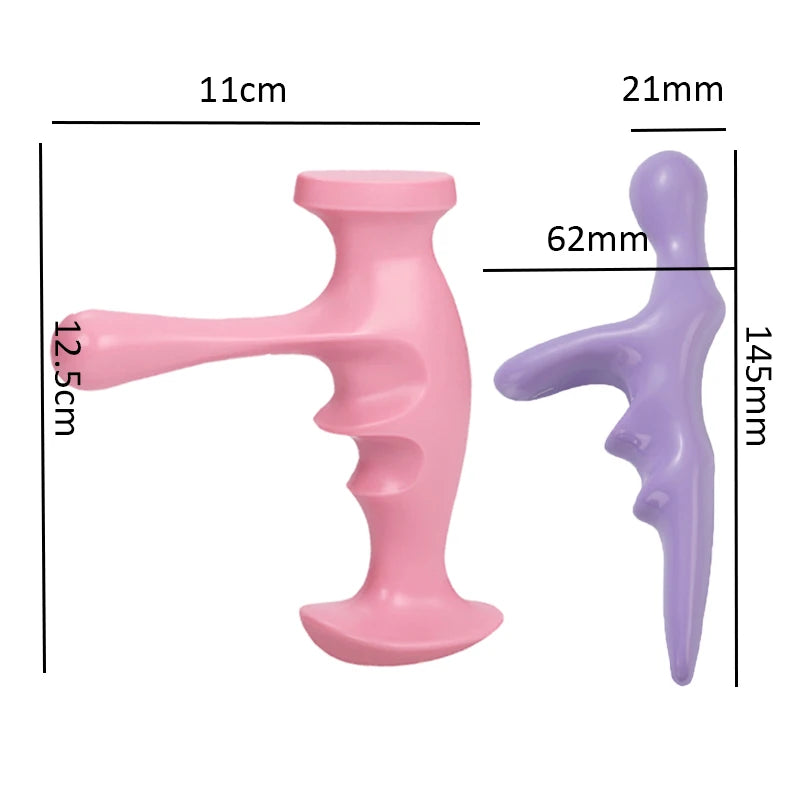 T-formet massager håndholdt akupressur refleksologi værktøj