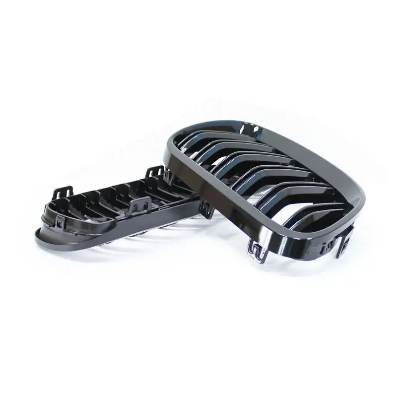 BMW E92 E93 Front Kidney Grille 2Pcs Double Slat Black