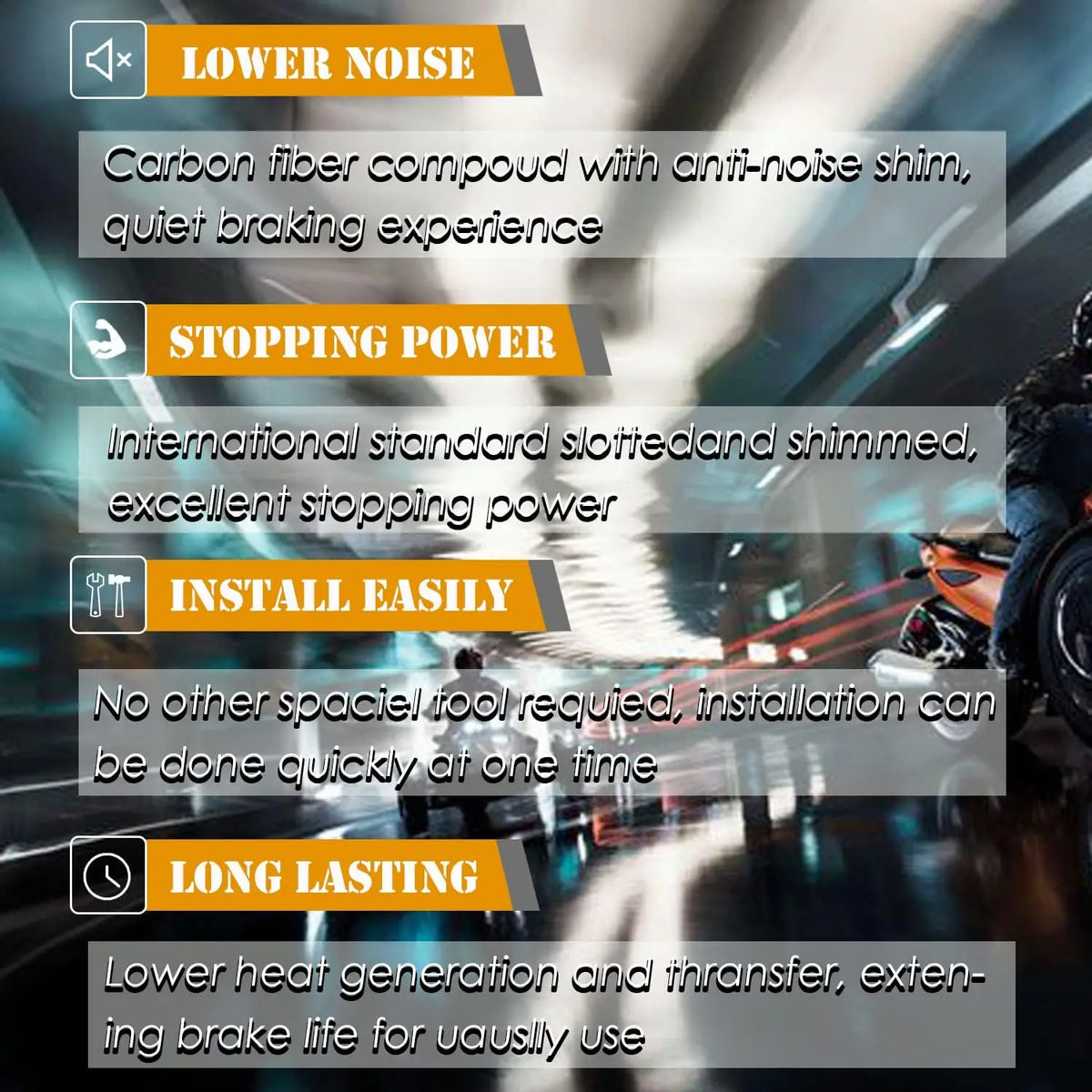 MX Spyder Front And Rear Brake Pads For 2008-2012 &ndash; Ceramic