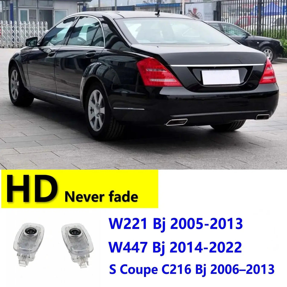 HD 2Pcs For Mercedes Benz Accessories LED Car Door Projector Welcome Light Vito C216 W639 W221 BJ V S Class W447 2005-2013 2010 by InterCyprus Trading Ltd
