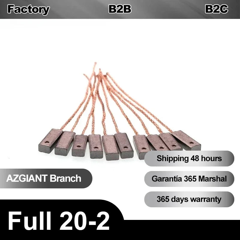 Soporte de Escobillas de Carbono Metálico 10Pcs Duradero Grado Industrial para Vehículos BMW Volkswagen Audi Ford