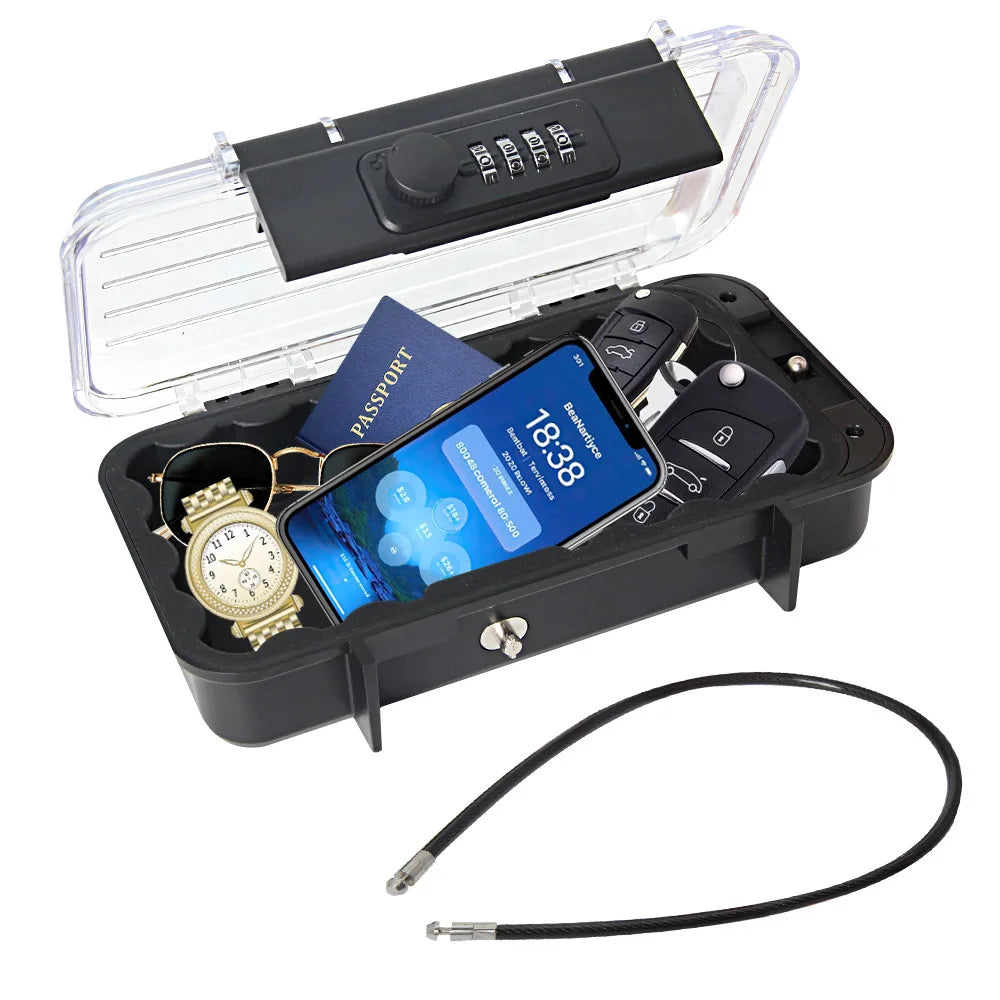 Transparent Waterproof Password Box &ndash; Removable Cable