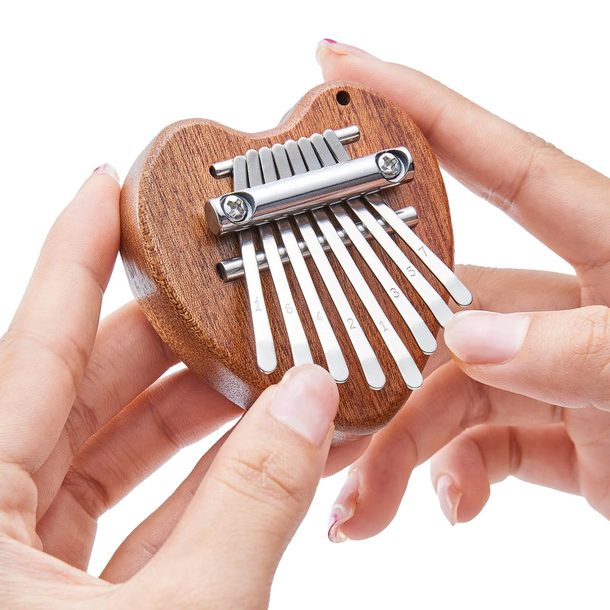 Mini Kalimba 8 Key Thumb Piano - Water Drop Style Portable Heart Style