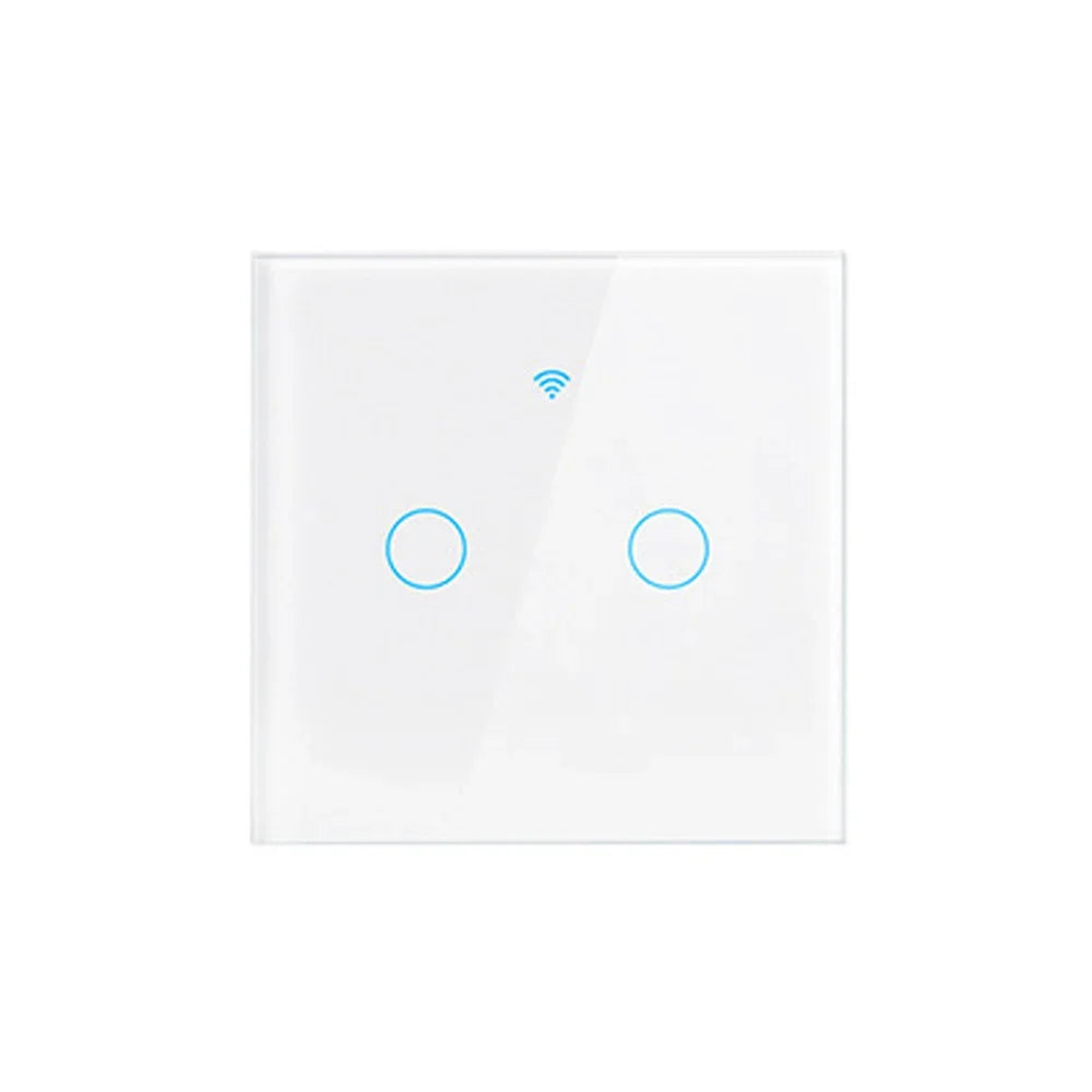 Tuya WiFi Smart Touch Light Switch - 1/2/3/4 Gang with RF Control 2gang white / CHINA