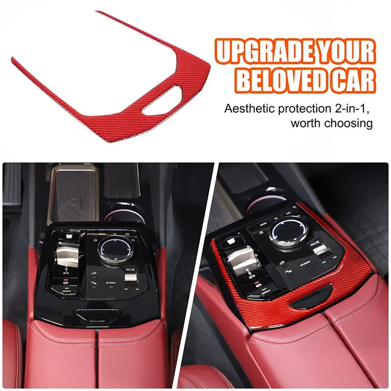 Adesivo Pannello Cambio in Fibra di Carbonio Morbida per BMW G60 2024