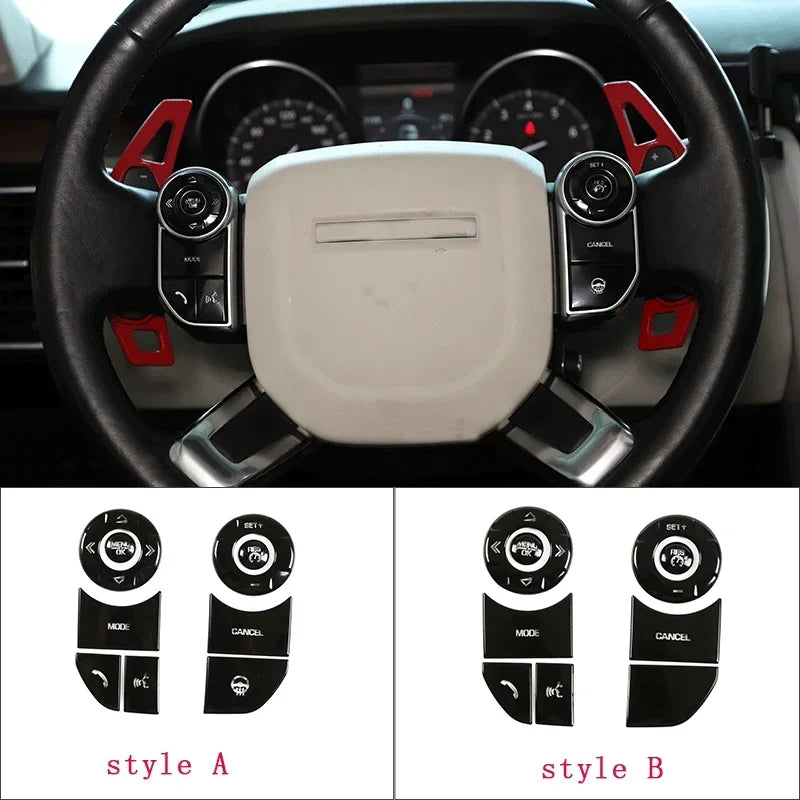 Protector de pegatina para botón del volante Land Rover negro