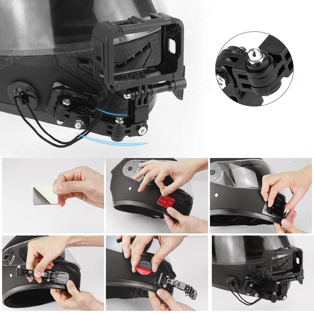 20Pcs Helmet Mount for Action Cameras - GoPro, SJCAM, Yi, DJI, Insta360