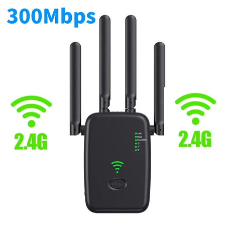 1200Mbps WiFi Repeater &ndash; Dual Band 5G 2 4GHz Range Extender 2.4G 300Mbps Black / EU Plug / CHINA