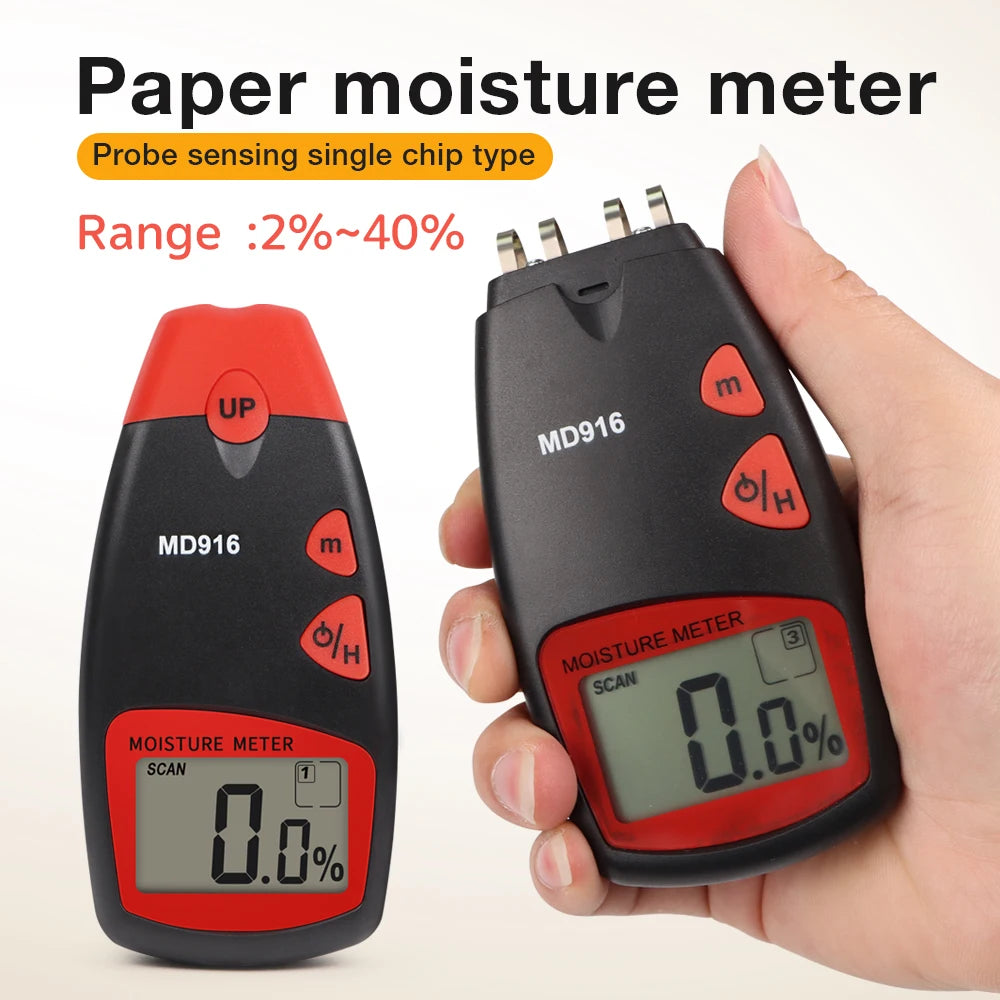 MD916 Paper Moisture Meter &ndash; Humidity Range 2 to 40 Percent
