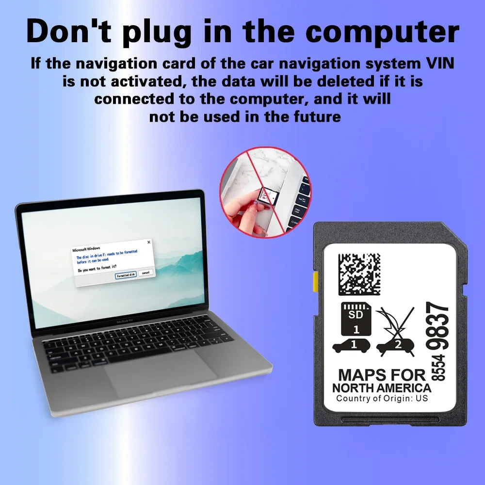 8554-9837 SD Navigation Card &ndash; Anti Fog Sticker Included