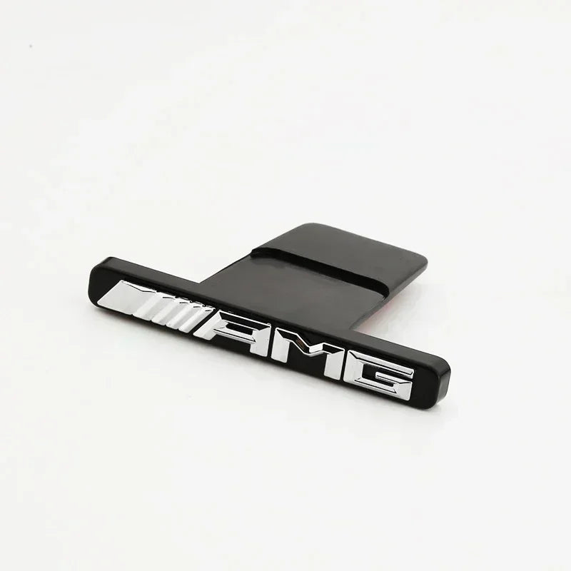 Premium Car Hood Grill Emblem Badge for Mercedes Benz AMG Models - Fits GLA, GLC, GLE, GLS, GT, A, C, E, G Class &amp; More Silver