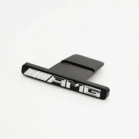 Premium Car Hood Grill Emblem Badge for Mercedes Benz AMG Models - Fits GLA, GLC, GLE, GLS, GT, A, C, E, G Class &amp; More Silver