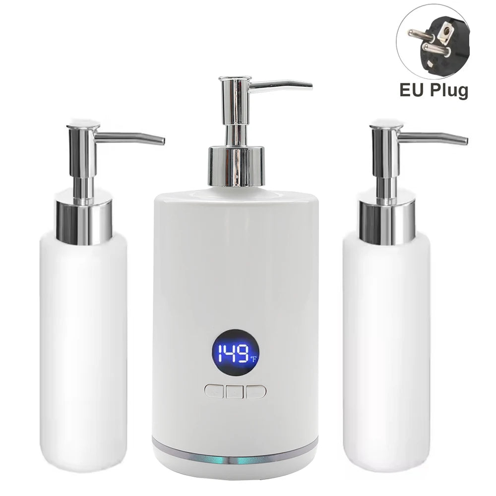 Massage Oil Warmer Lotion Heater &ndash; LED Display Timer White EU Plug